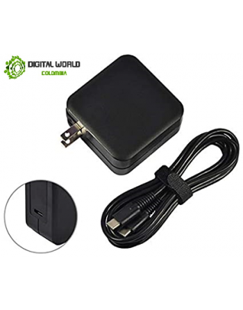 65W 20V 3.25A Tipo-C Cargador USB-C Adaptador de corriente de