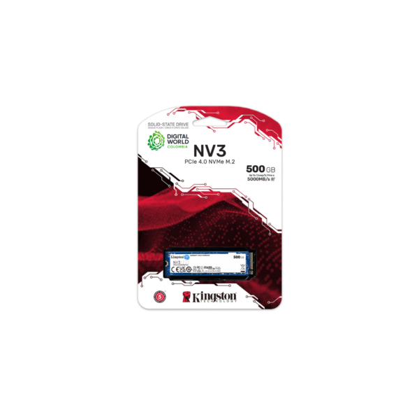 Disco Solido M.2 500gb Kingston NV3 4x4 Nvme SNV3S/500G