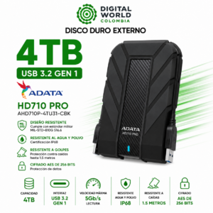 DISCO EXTERNO ADATA 710 PRO 4TB AHD710P‑4TU31‑CBK