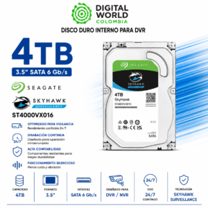 Disco Duro DVR 4Tb Seagate SkyHawk interno ST4000VX016