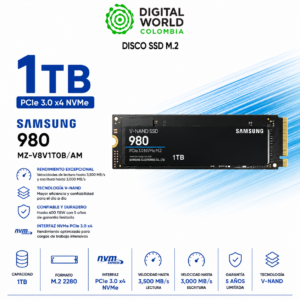 DISCO SSD M.2 SAMSUNG 1TB 980 PCIe MZ-V8V1T0B/AM