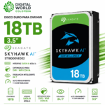 Disco Duro Seagate SkyHawk AI 18TB para DVR NVR 3.5 SATA III ST18000VE002