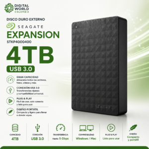 Disco Duro Externo Seagate Expansion 4TB USB 3.0 Portátil STKP4000400