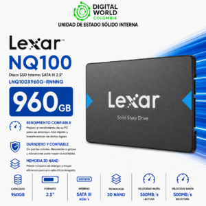 Disco SSD Lexar NQ100 960GB SATA III 2.5 SSD LNQ100X960G-RNNNG