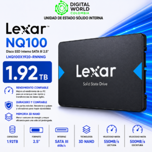 Disco SSD Lexar NQ100 1.92TB SATA III 2.5 SSD LNQ100X1920-RNNNG
