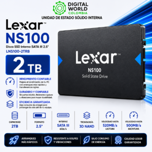 Disco SSD Lexar NS100 2TB SATA III 2.5 SSD LNS100-2TRB