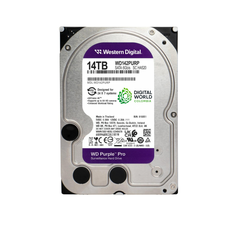 Disco Duro 14TB para DVR Western Digital Purple 3.5" SATA3 - Image 4