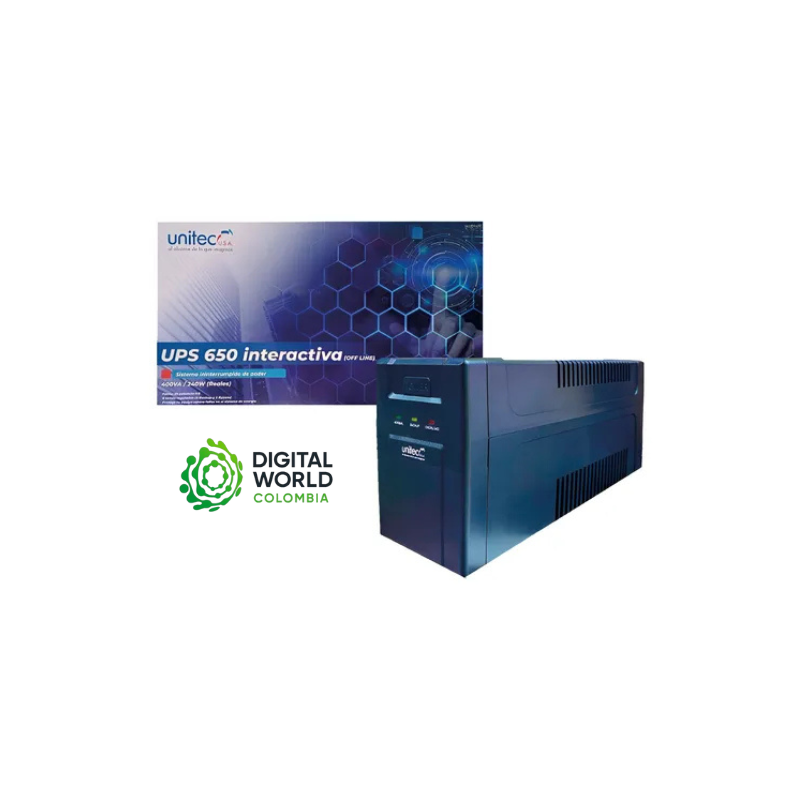 Ups Interactiva 650 Led /400Va Unitec