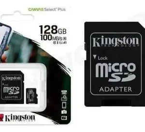Memoria Flash Kingston Canvas Select, 128GB MicroSD UHS-I Clase 10, con Adaptador