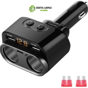 CARGADOR 2 EN 1 + FM + ENCENDEDOR