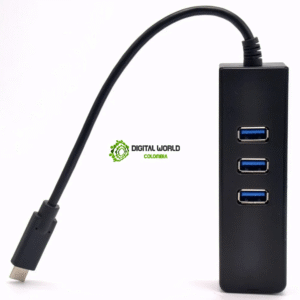 CONVERTIDOR DE TIPO C A RED Y 3 USB 3.0