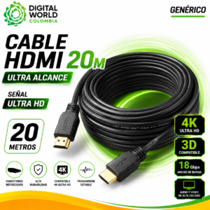 Cable HDMI 20M 4K | Ultra Alcance