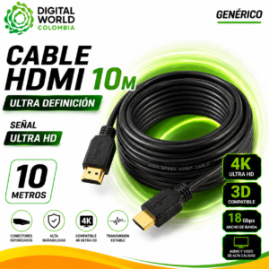 Cable HDMI 10M 4K | Ultra Definición