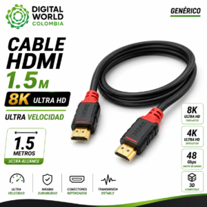 Cable HDMI 1.5M 8K | Ultra Velocidad