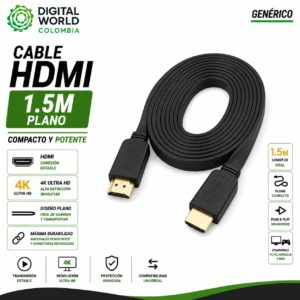 Cable HDMI 1.5M Plano | Compacto y Potente