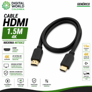 Cable HDMI 1.5M 4K | Máxima Nitidez