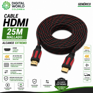 Cable HDMI 25M Mallado | Alcance Extremo