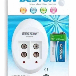 CARGADOR BESTON PARA BATERIA 9V 2 RANURAS