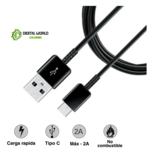 Cable USB tipo C 2 mt carga rapida