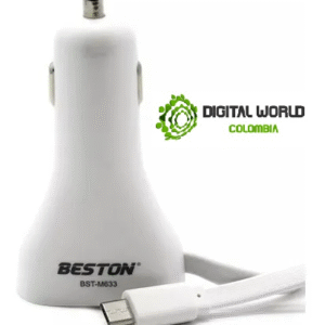 CARGADOR PARA CARRO DOBLE BESTON CON CABLE BST-M421