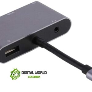 TIPO C 5 EN 1 (TIPO C,HDMI,USB,PLUG,VGA)