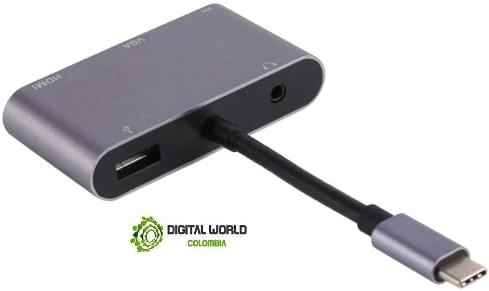 TIPO C 5 EN 1 (TIPO C,HDMI,USB,PLUG,VGA)