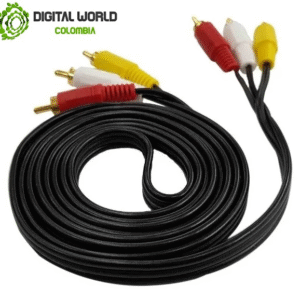 Cable 2x1 de 3m punta dorada