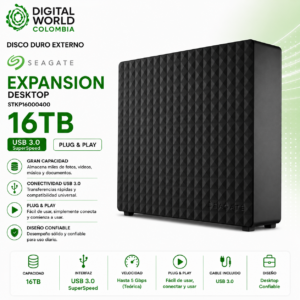 Disco Duro Externo Seagate Expansion Desktop 16TB USB 3.0 3.5" STKP16000400