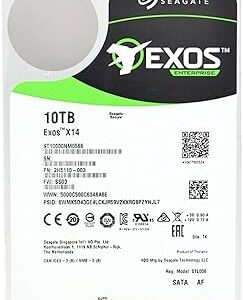 Disco Duro Servidor Sata 10tb Seagate Exos X14 7200 RPM 256MB ST10000NM0478