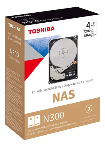 Disco Para Nas 4Tb Toshiba N300 7200Rpm 3.5"