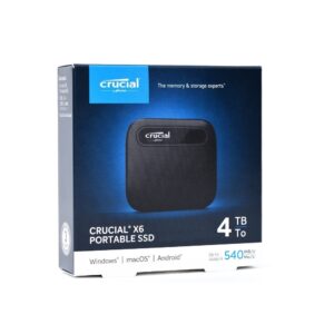 Disco Externo Sólido 4tb Crucial X6 USB 3.2 USB-C USB-A CT4000X6SSD9