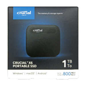 Disco Externo Sólido 1tb Crucial X6 USB 3.2 USB-C USB-A CT1000X6SSD9