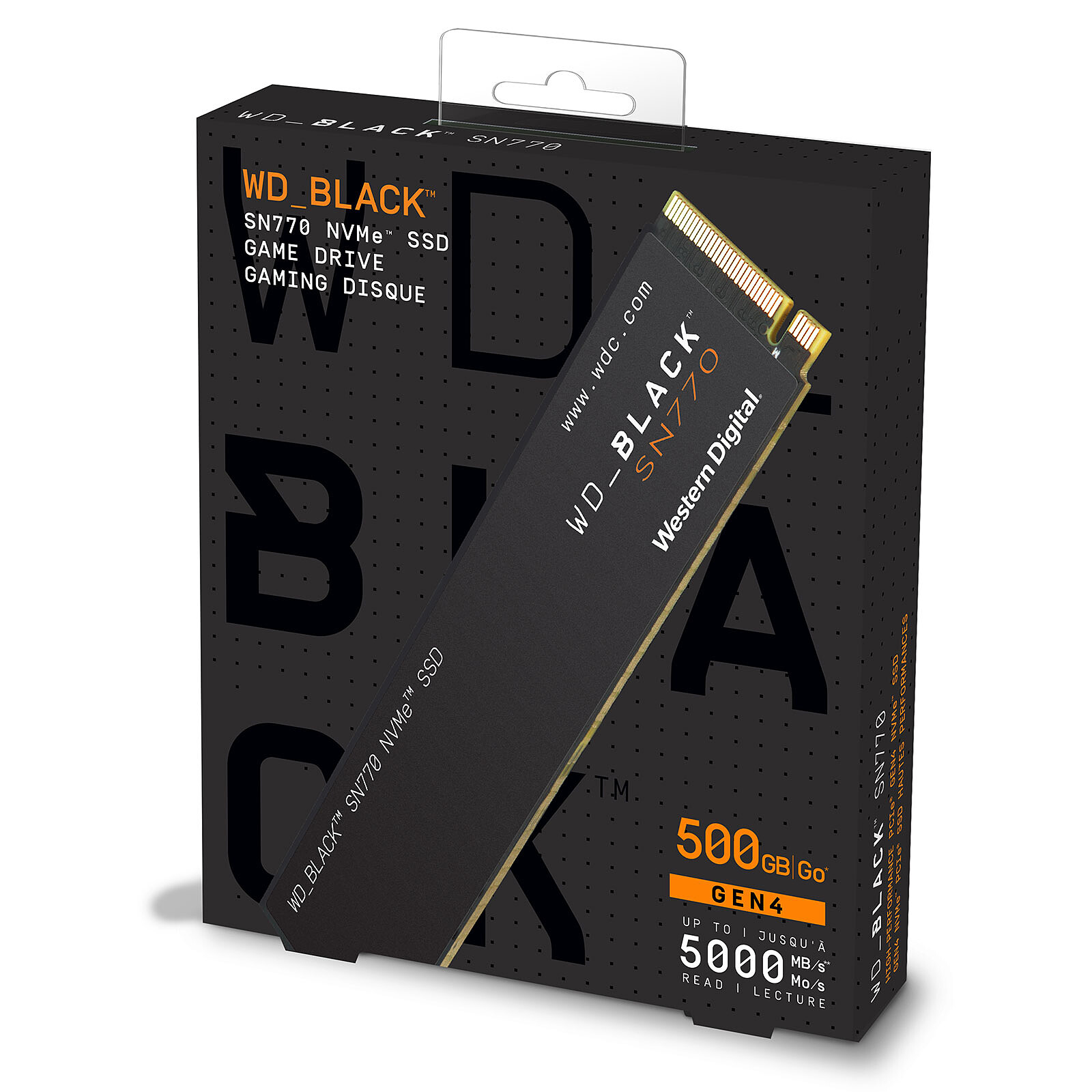 Disco Sólido M.2 500gb Gen4 Western Digital BLACK SN770 PCIe WDS500G3X0E