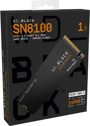 Disco Solido M.2 1TB SN8100 Western Digital Black Nmve Pcie 5x4 WDS100T1X0M