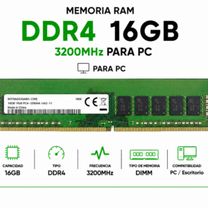 Memoria RAM Samsung DDR4 16GB 3200MHz para PC M378A2G43AB3-CWE