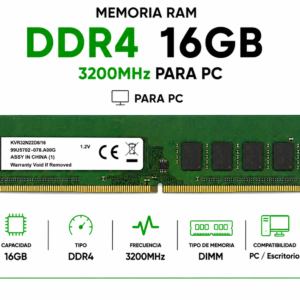 Memoria RAM Crucial DDR4 16GB 3200MHz para PC CT16G4DFRA32A