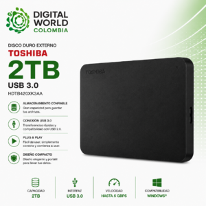 Disco Externo 2TB Toshiba Canvio Basics USB 3.0 HDTB420XK3AA