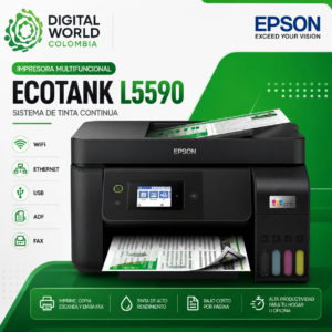 Impresora Multifuncional Epson EcoTank L5590 Sistema de Tinta Continua WiFi Ethernet USB ADF Fax