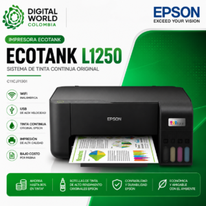 Impresora Epson EcoTank L1250 Sistema de Tinta Continua Original WiFi USB C11CJ71301