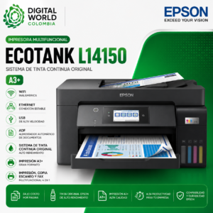 Impresora Multifuncional Epson EcoTank L14150 Sistema de Tinta Continua Original A3+ WiFi Ethernet USB ADF