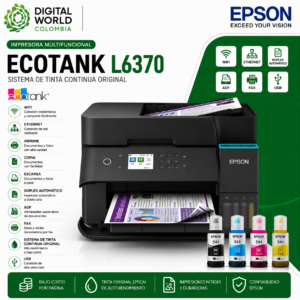 Impresora Multifuncional Epson EcoTank L6370 Sistema de Tinta Continua Original WiFi Ethernet USB Dúplex ADF Fax