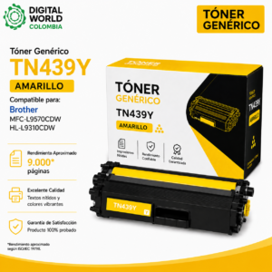 Tóner Genérico Amarillo TN439Y Compatible para Brother MFC-L9570CDW y HL-L9310CDW