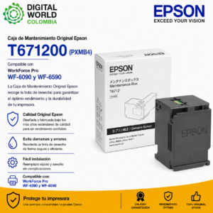 Caja de Mantenimiento Original Epson T671200 (PXMB4) para WorkForce Pro WF-6090 y WF-6590