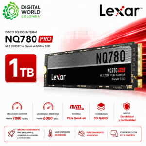 Disco Sólido Interno Lexar NQ780 PRO 1TB M.2 2280 PCIe Gen4 x4 NVMe SSD