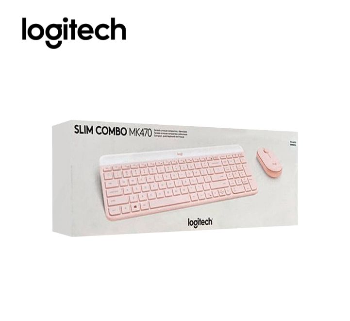 Combo Inalámbrico Logitech MK470 Slim Rosa Teclado y Mouse con Receptor USB 2.4 GHz - Image 4