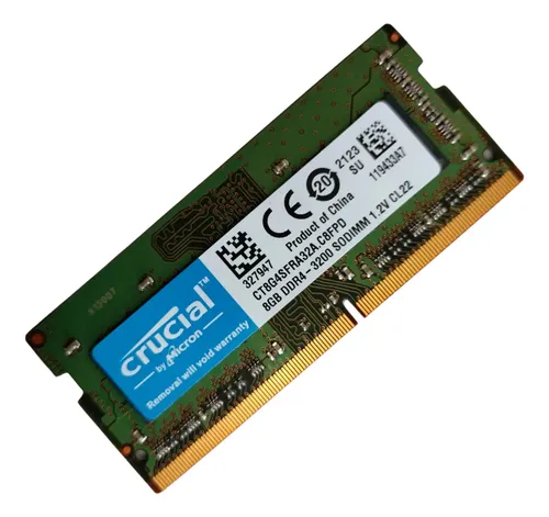Memoria RAM Crucial 8GB DDR4 3200MHz SODIMM para Portátil