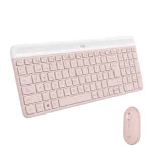 Combo Logitech MK470 Slim Teclado y Mouse Inalámbrico Rosa