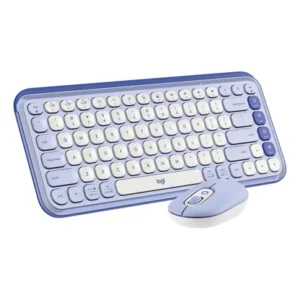 Combo Logitech POP Icon Teclado y Mouse Bluetooth Multi-Dispositivo Lila y Blanco