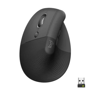 Mouse Ergonómico Vertical Logitech Lift Inalámbrico Bluetooth para Mano Izquierda Negro
