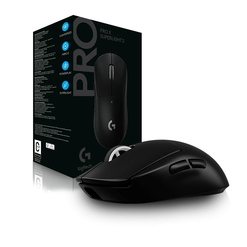 Mouse Gamer Logitech G PRO X SUPERLIGHT 2C LIGHTSPEED Inalámbrico 44.000 DPI Negro